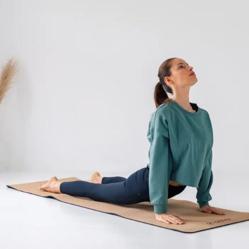 XTREXO jógaszőnyeg TPE parafa 6 mm fekete YM-C01C