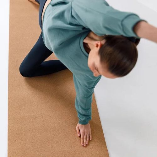 XTREXO jógaszőnyeg TPE parafa 6 mm fekete YM-C01C