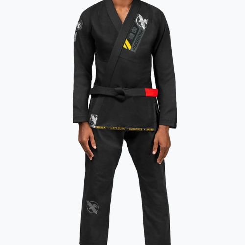 Hayabusa Ascend könnyűsúlyú Jiu Jitsu GI Kimono fekete PLWJG-B-A2