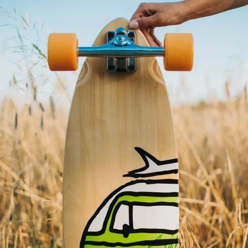 Fish Skateboards Vanlife longboard bézs LONG-VANL-SIL-ORA