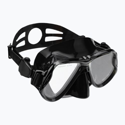 AQUASTIC fekete snorkeling szett Maszk + Uszony + Pipa MSFA-01SC