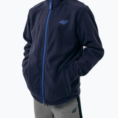 Gyermek 4F fleece pulóver sötétkék HJZ22-JPLM001