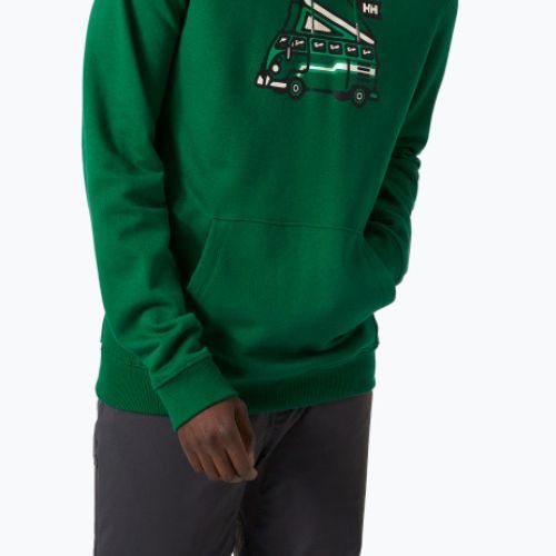 Férfi trekking pulóver Helly Hansen F2F Organic Cotton Hoodie 486 zöld 62934