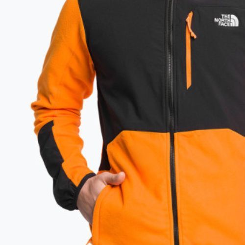 Férfi fleece pulóver The North Face Glacier Pro FZ fekete és narancssárga NF0A5IHS7Q61