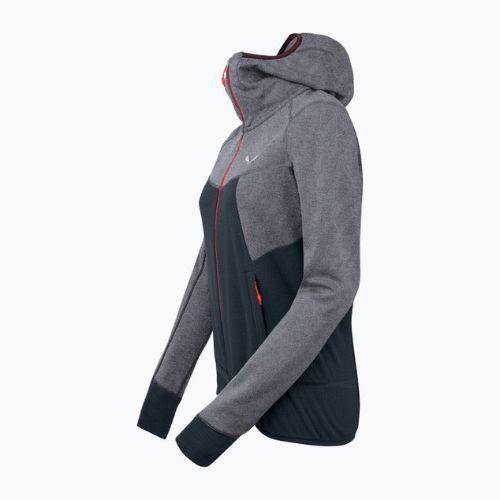 Salewa Puez Hybrid PL FZ Hoody női fleece pulóver szürkészöld 00-0000027389