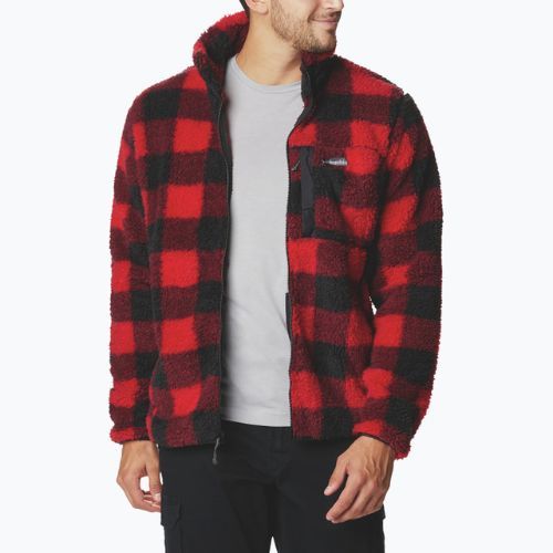 Columbia férfi Winter Pass Print Fleece melegítőfelső piros 1866565