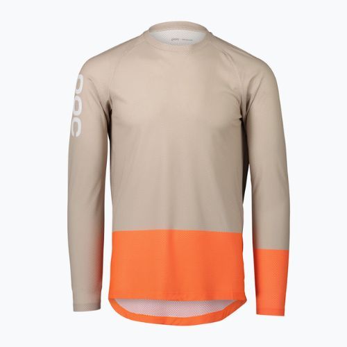 Férfi kerékpáros hosszú ujjú POC MTB Pure light sandstone beige/zink orange