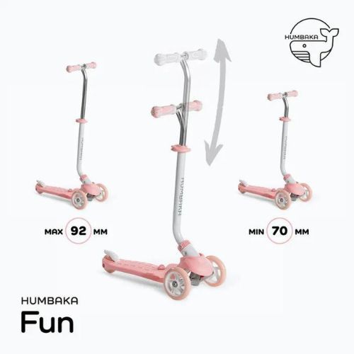 HUMBAKA Fun rózsaszín gyerek roller KS001