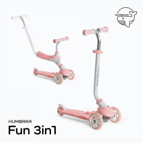 HUMBAKA Fun 3in1 rózsaszín gyerek roller KS002