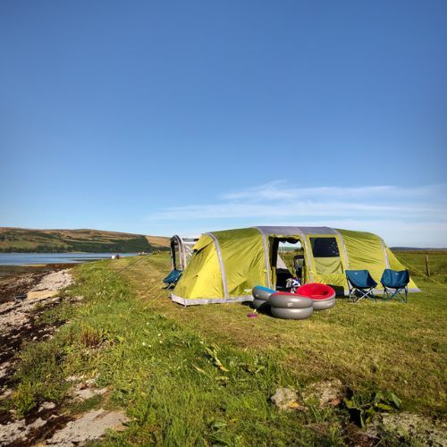 Vango Felfújható Donut Flocked szürke-piros turista szék CHQDONUT N33TI8