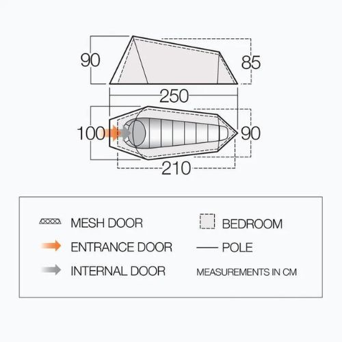 Vango Soul 100 zöld TERSOUL T15077 1 személyes trekking sátor
