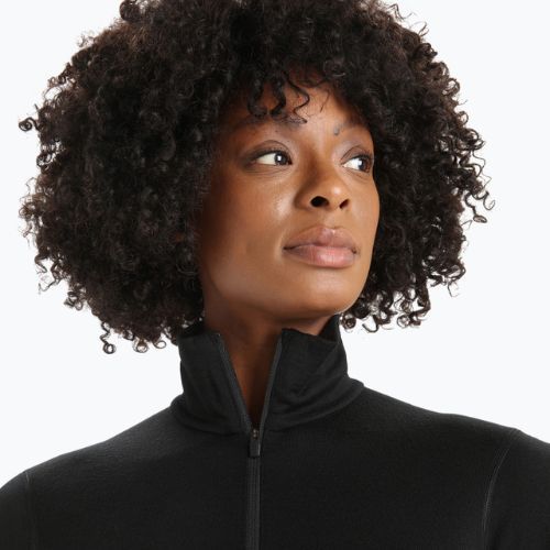 Női hőaktív pulóver icebreaker 200 Oasis Half Zip fekete