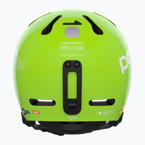 Gyermek síbukósisakok POC POCito Fornix MIPS fluorescent yellow/green