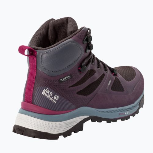 Női túrabakancsok Jack Wolfskin Force Striker Texapore Mid lila 4038873