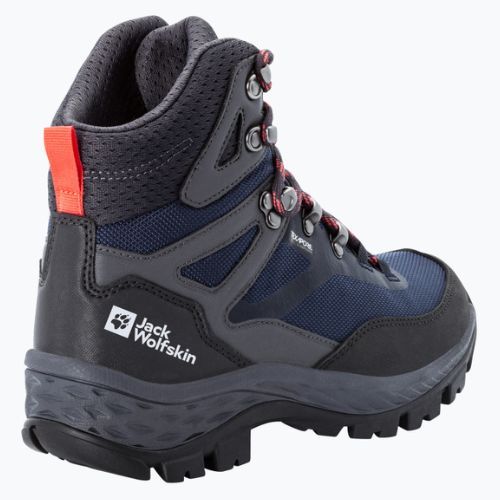 Jack Wolfskin női túrabakancs Rebellion Guide Texapore Mid fekete-kék 4053801