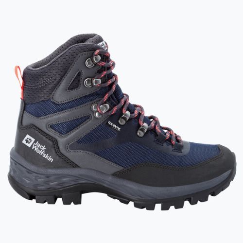 Jack Wolfskin női túrabakancs Rebellion Guide Texapore Mid fekete-kék 4053801