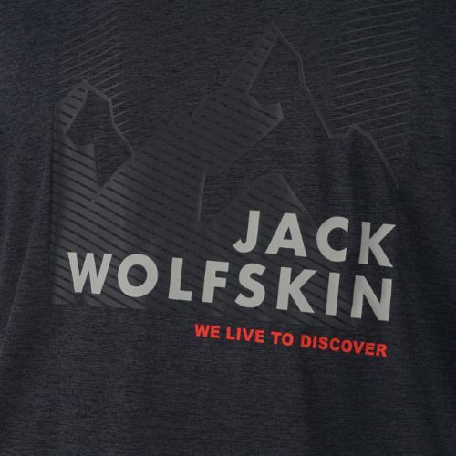 Férfi Jack Wolfskin Hiking Graphic szürke póló 1808761_6230