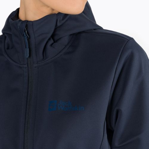 Jack Wolfskin női softshell dzseki Windhain Hoody navy blue 1307481_1010
