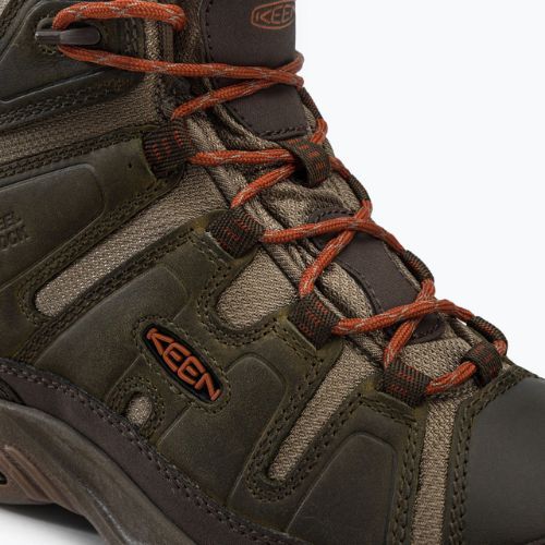 Férfi túrabakancs KEEN Circadia Mid Wp zöld-barna 1026766
