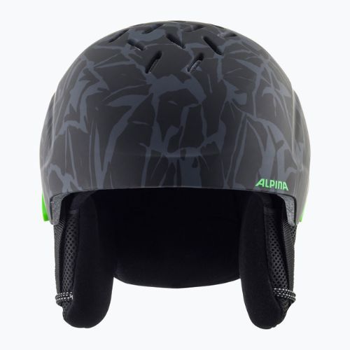 Gyermek síbukósisakok Alpina Pizi black/green camo matt