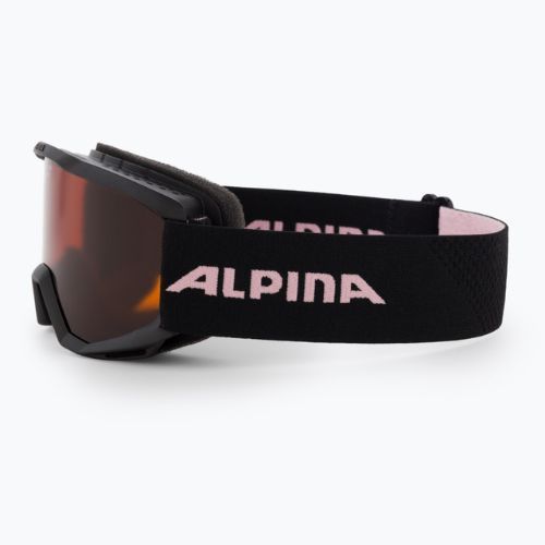 Gyermek síszemüveg Alpina Piney black/rose matt/orange