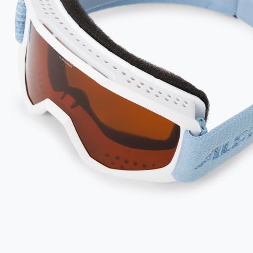 Gyermek síszemüveg Alpina Piney white/skyblue matt/orange