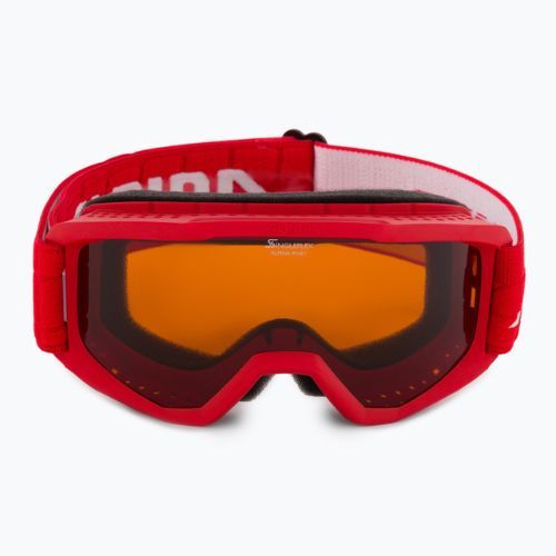 Gyermek síszemüveg Alpina Piney red matt/orange