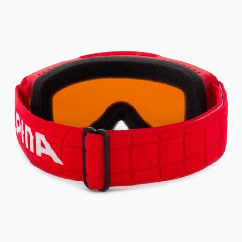 Gyermek síszemüveg Alpina Piney red matt/orange
