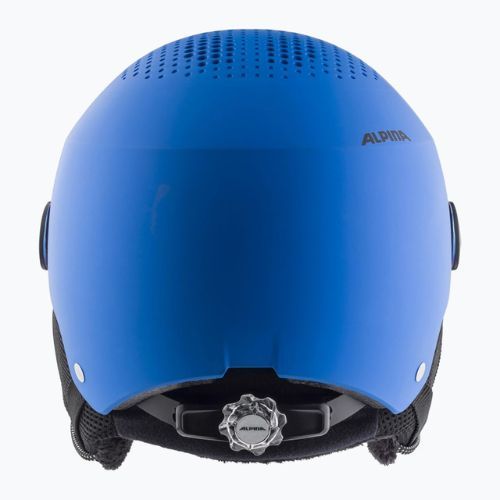 Gyermek síbukósisakok Alpina Zupo Visor Q-Lite blue matt