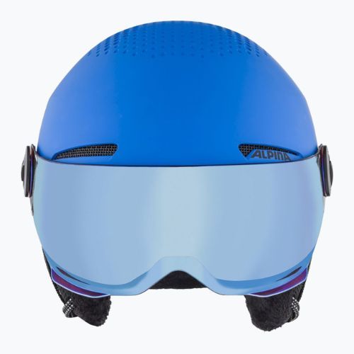 Gyermek síbukósisakok Alpina Zupo Visor Q-Lite blue matt