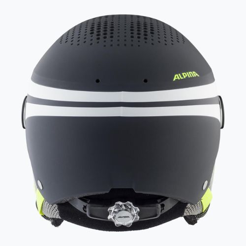 Gyermek síbukósisakok Alpina Zupo Visor Q-Lite charcoal/neon matt