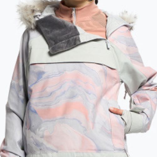 Női snowboard kabát ROXY Chloe Kim Overhead 2021 gray violet marble