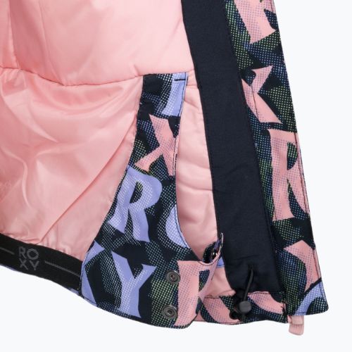 Gyermek snowboard kabát ROXY Jet Ski 2021 true black sunbeam lettering