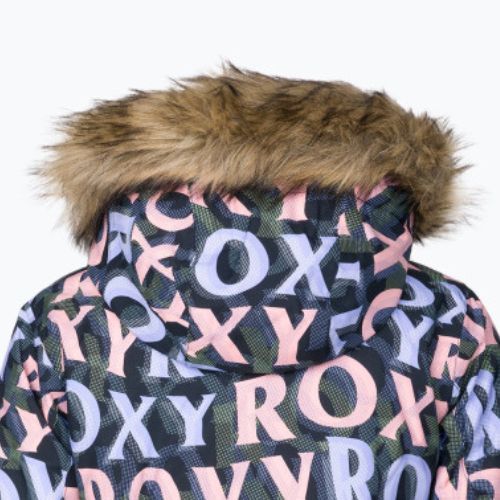 Gyermek snowboard kabát ROXY Jet Ski 2021 true black sunbeam lettering