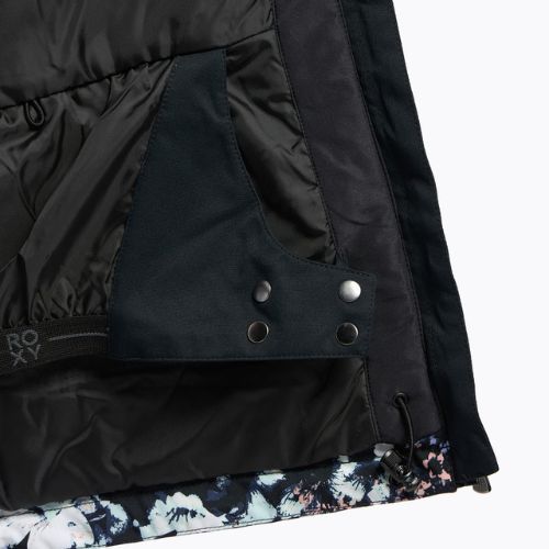 Női snowboard kabát ROXY Presence Parka 2021 true black black flowers