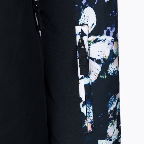 Gyermek snowboard kabát ROXY Silverwinter 2021 true black black flowers