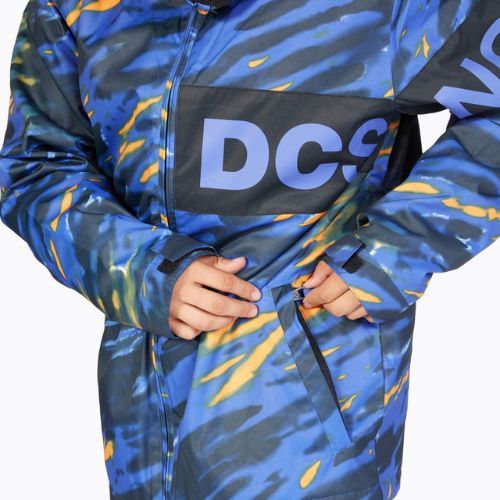 Férfi snowboard kabát DC Propaganda angled tie dye royal blue