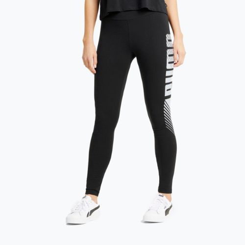 Női edző leggings PUMA Essentials Graphic fekete 586875_01