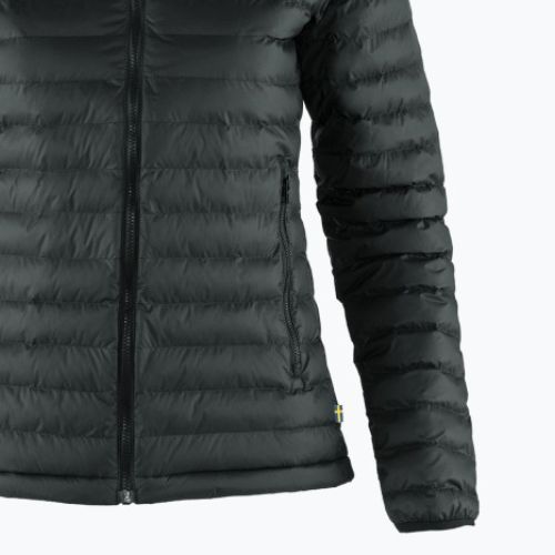 Női Fjällräven Expedition Latt Hoodie pehelypaplan kabát fekete F86120