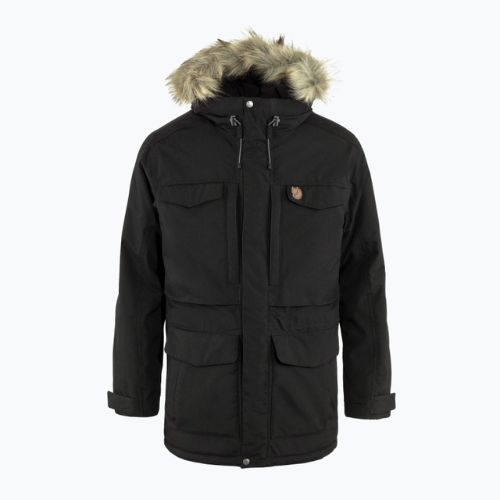 Férfi Fjällräven Nuuk Parka pehelypaplan kabát fekete F86668