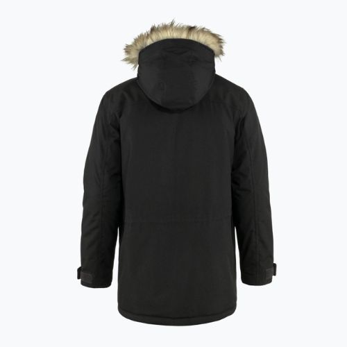 Férfi Fjällräven Nuuk Parka pehelypaplan kabát fekete F86668