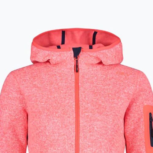 Női CMP Red Fluo/Bianco fleece melegítőfelső 3H19826/07CM