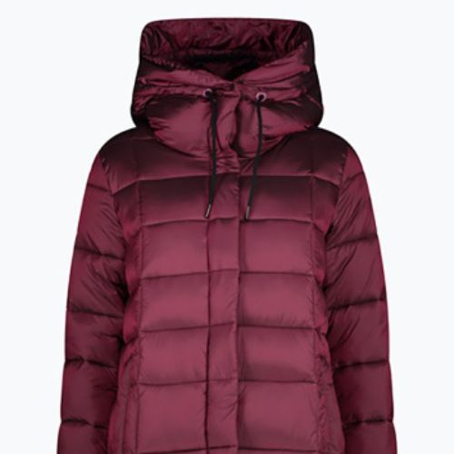 Női CMP Coat Fix Hood Down kabát Maroon 32K3136