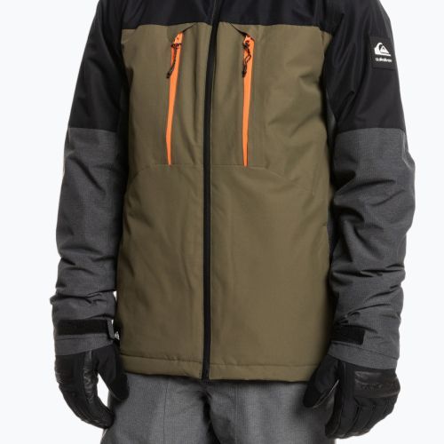 Quiksilver Mission Plus férfi snowboard dzseki fekete-zöld EQYTJ03371
