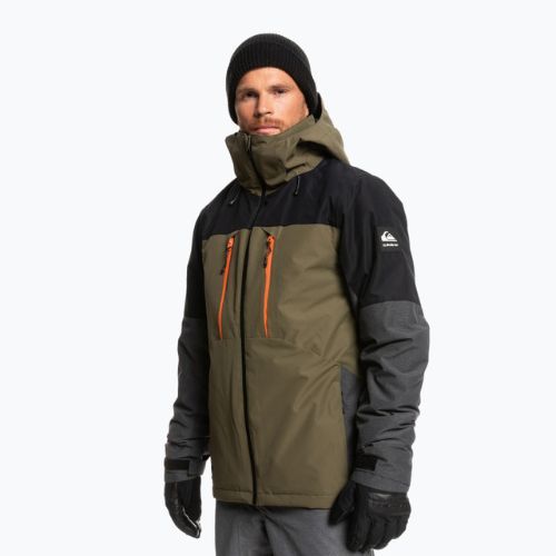 Quiksilver Mission Plus férfi snowboard dzseki fekete-zöld EQYTJ03371
