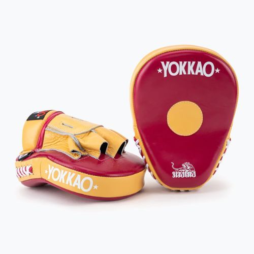 YOKKAO Focus Mitts Nyitott edzéskorongok piros-sárga FYML-21