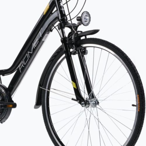 Női trekking kerékpár Romet Gazela fekete/sárga R22A-TRE-28-19-P-468