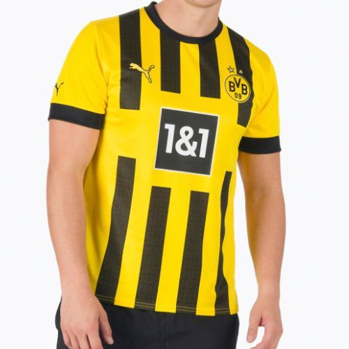 Férfi futball mez Puma Bvb hazai mez Replica szponzor sárga és fekete 765883