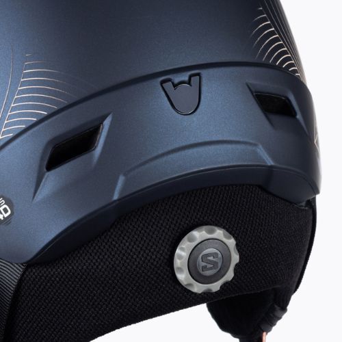 Női síbukósisak Salomon Icon LT Visor Photo Sigma S1-S3 sötétkék L41529800