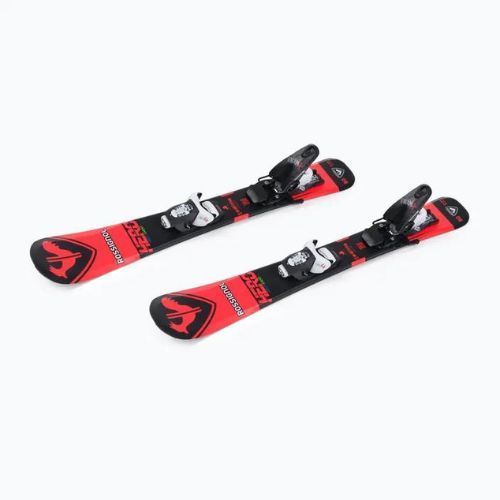 Gyermek lesiklópálya sílécek Rossignol Hero Pro + Team 4 GW Black Bulk red